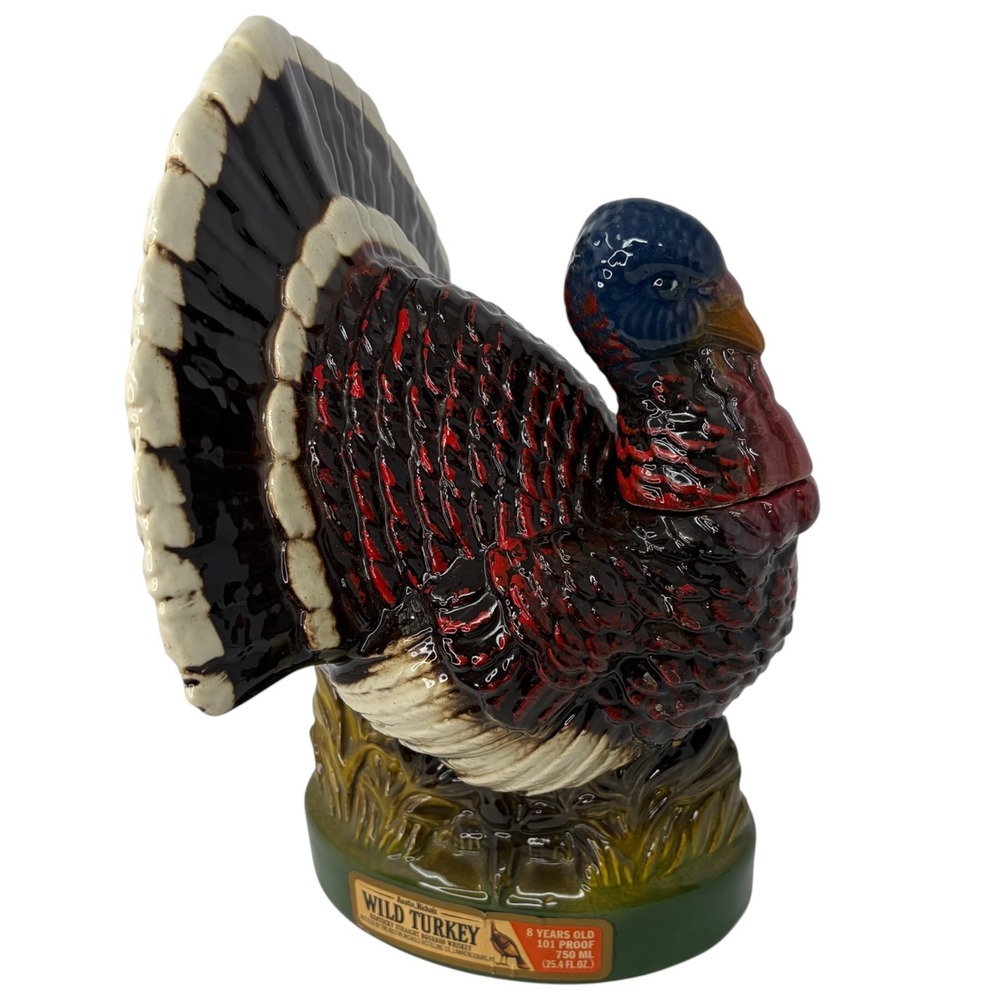 Vintage 1978 Wild Turkey No 8 Ceramic Decanter Austin Nichols 101 Proof Empty